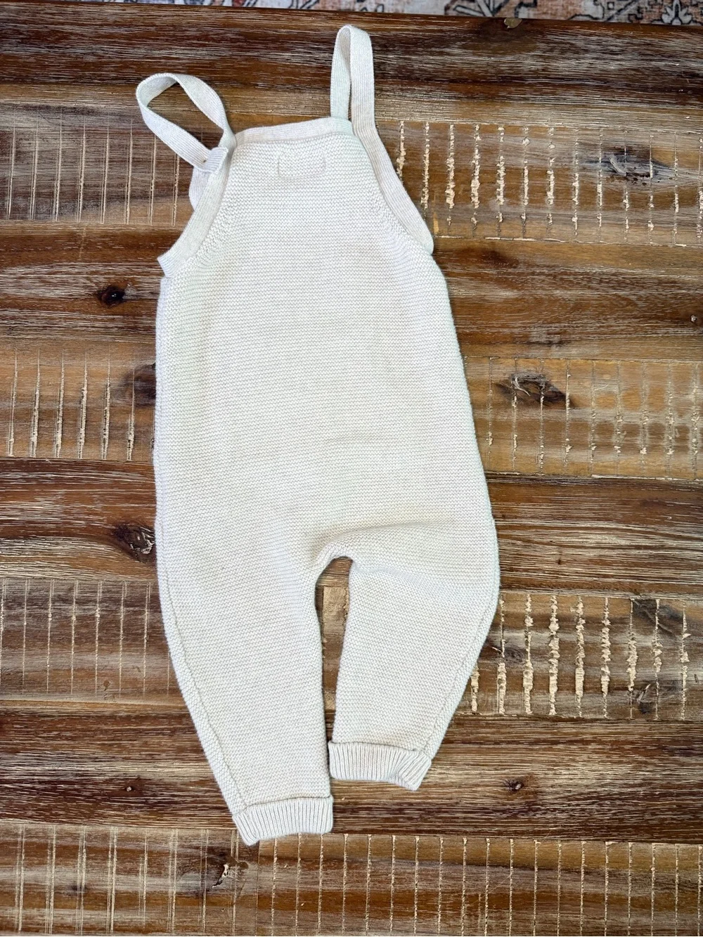 Little Planet by Carter's Organic Cotton Sweater Knit Button Tank Romper 12m
